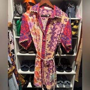 Zimmermann Floral Mini Dress - Red, Purple, Cream size 1